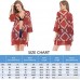 Weavers Women's Boho Lace Patchwork Floral Print Loose Kimono Cardigan Cover up Blouse Tops Red B07G7XH2BV
